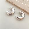 Punk Vintage Metal Hoop Earrings for Women Gold Silver Color C Shape Circle Geometric Earring Fashion Party Jewelry Gift