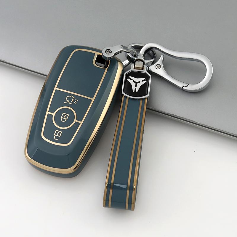 3 Buttons Car Key Case For Ford Edge Fusion Mustang Explorer F150 F250 F350 Ecosport Key Cover Protector Holder Shell Accessory