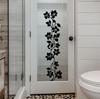 Minimalist Black Flower Vine Window Sticker Bathroom Door Glass Decoration Self-Adhesive Decal
