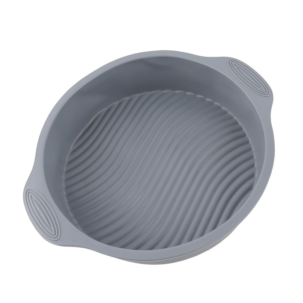 9 Inch Silicone Cake Mold Round Shape Various Baking Pan for Oven (Gray)