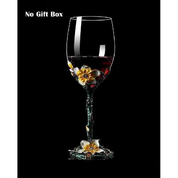 Exquisite Enamel Wine Glass Crystal Glass Champagne Cup Wineglass Drinking Glasses Cups Vintage Goblet Luxury Set Whiskey Dining 301-400ml