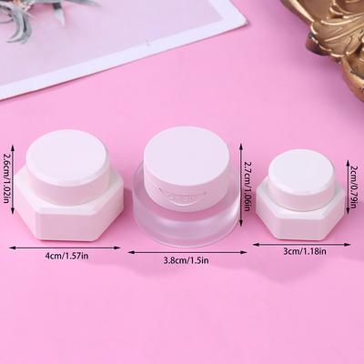 2/3/5g Hexagonal Nail Patting Gel Jar Flip Cover Nail Polish Holder Case Packaging Box Manicure Organizer Cosmetic Container