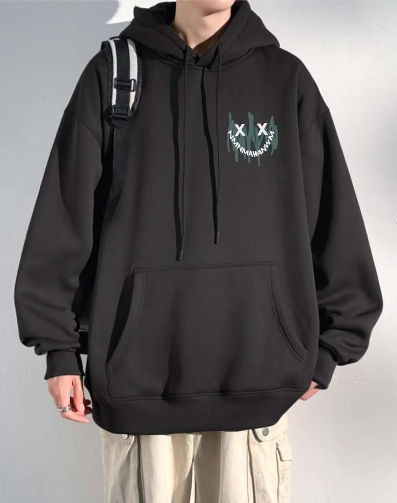 Bligo Plus Size Solid Loose Long Smiley Cute Korean Long Perfect for and Men's Hoodie, Color, Simple, Fit, Sleeves, Popular, Print, Fashionable,