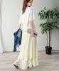 Elegant Japanese-Style Double-Layer Pleated Chiffon Skirt, Slimming and Versatile with an Elastic Waist