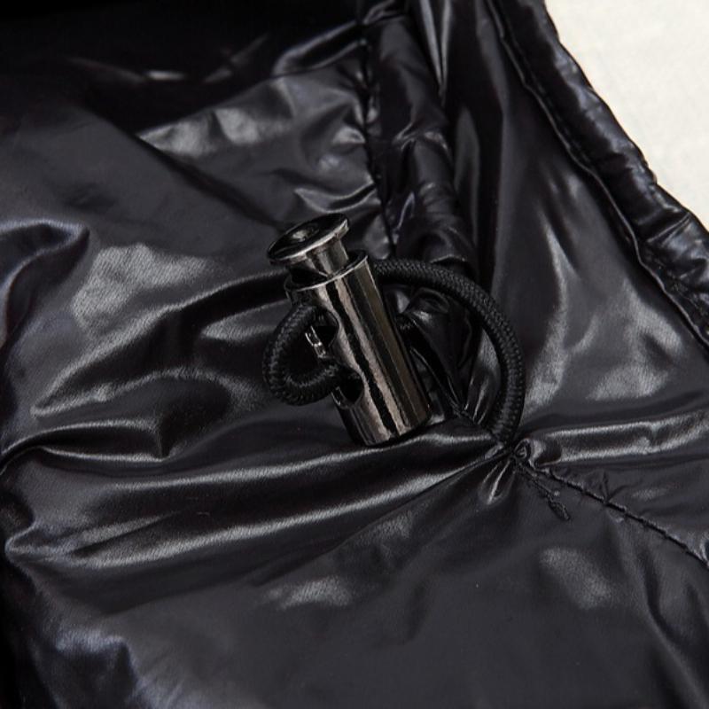 Shiny Cotton Jacket Unisex Short Hooded Thickened Cotton Coat Warm Outerwear Fashion Cold-Weather Clothing