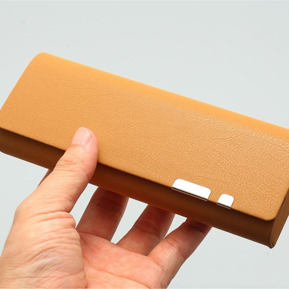Brillenbox Japanische tragbare Anti-Stress-PU-Sonnenbrillenetui Brillenaufbewahrungsbox Brillenzubehörbox