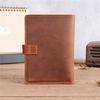 Unisex Vintage Crazy Horse Leather Passport Wallet Genuine Leather Card Holder with Buckle Multi-Card Slots Coin Pocket Ready Stock for Travel
