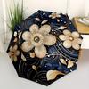 1pc Floral Ornament Automatic Open/close Folding Compact Umbrella, 8-Rib Sturdy Canopy, Lightweight Portable, Everyday Use, Gift, Outdoor Umbrella, Tr