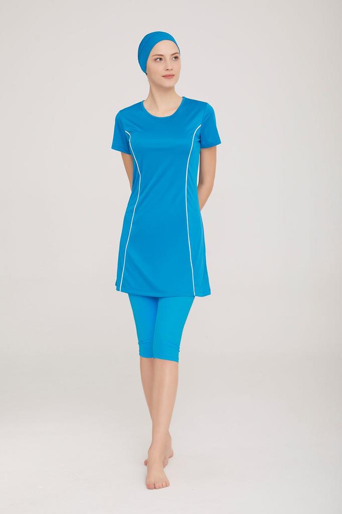 Muslimischer, bescheidener, islamischer Burkini-Badeanzug für den Strand, Bademode, Hijab, Strandmode, Badeanzug 