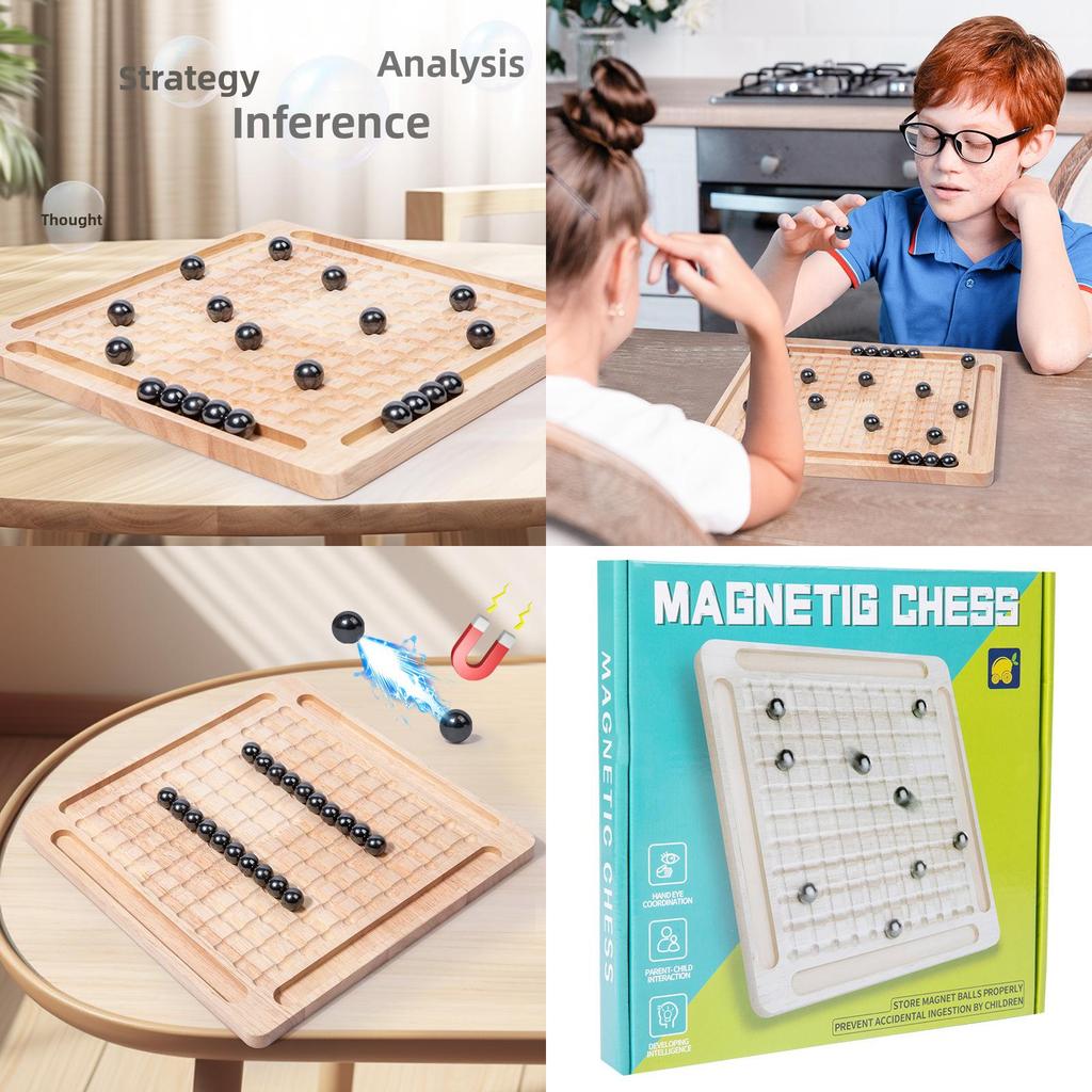 Family Friendly Chess Game With Wooden Construction And Educational Play