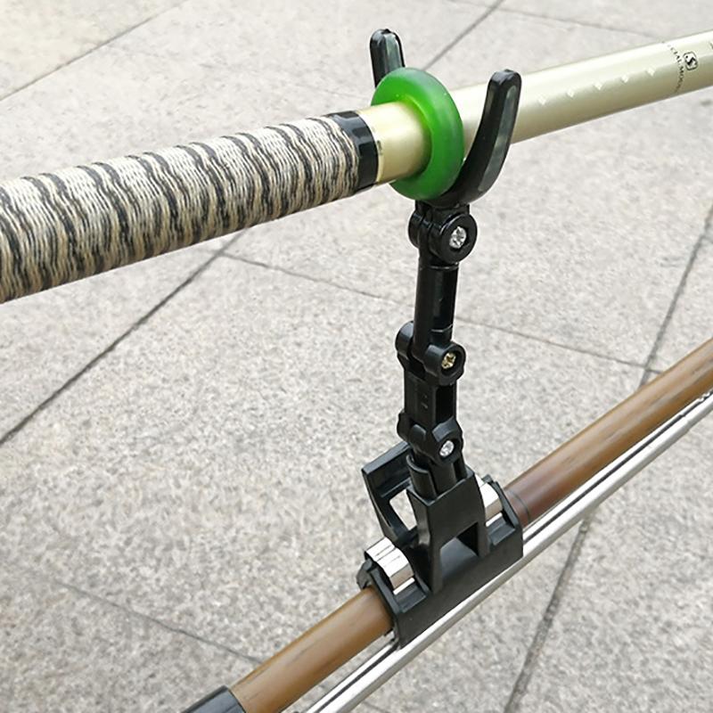 2Pcs Fishing Rod Rest Head 360 Degree Rotations Bracket Bridge Raft Fishing Rod Rack Non-Slip Luminous Reinforced Pole Bracket