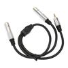 6.35mm Female To 6.35mm Female 3.5mm Male Cable Professional Stereo Sound Adapter for Amplifier Microphone Mixer Speaker