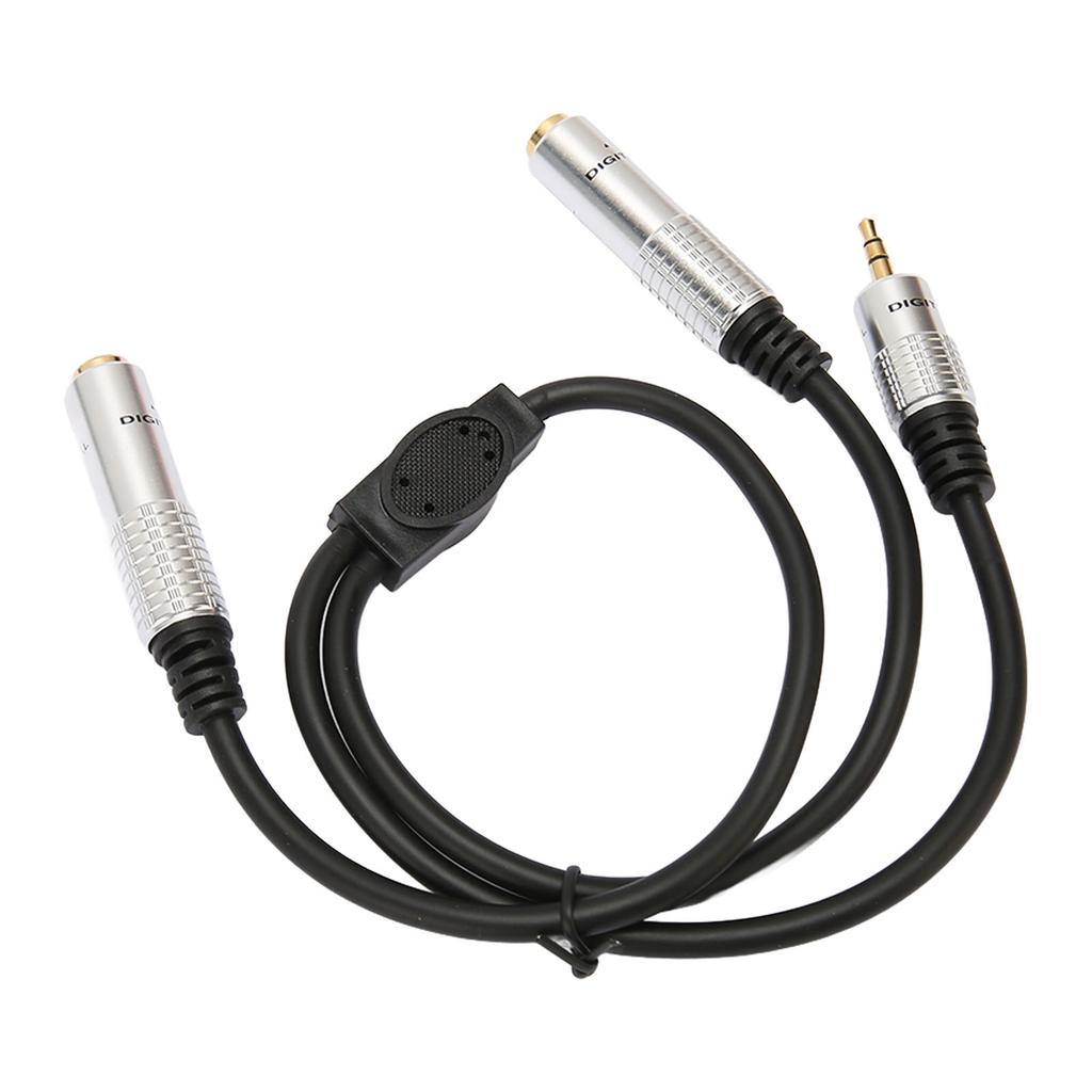 6.35mm Female To 6.35mm Female 3.5mm Male Cable Professional Stereo Sound Adapter for Amplifier Microphone Mixer Speaker
