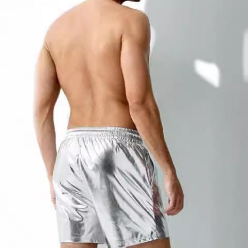 Men's Cross-border Patent Leather Beach Shorts: Casual Three-Color Design