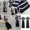 Premium Quality Women Summer Dress Casual Stripe Tank Short Sleeve Long Dress For Versatile Summer Style