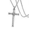1PC Steel Nail Shaped Cross Pendant Necklace for Boys, Black/Golden/coppery Finish