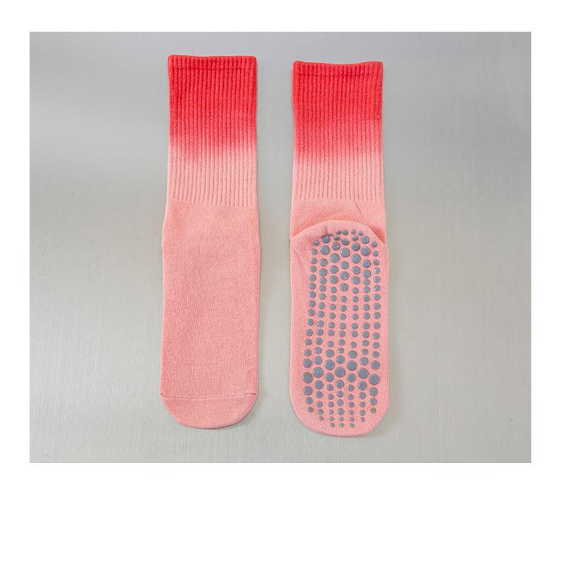 Autumn/winter Gradient Yoga Socks Women Anti Slip Professional Pilates Socks Cotton Breathable Indoor Dance Fitness Sports Socks