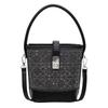 Textured Bucket Bag New Spring and Summer Women's Handbag Fashion Splicing Shoulder Bag Commuter Messenger Bag