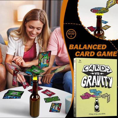 Anti-Gravity Card Balance Travel Game A Fun Card Stacking Game Perfect For Vacations And Camping | 2-4 Players