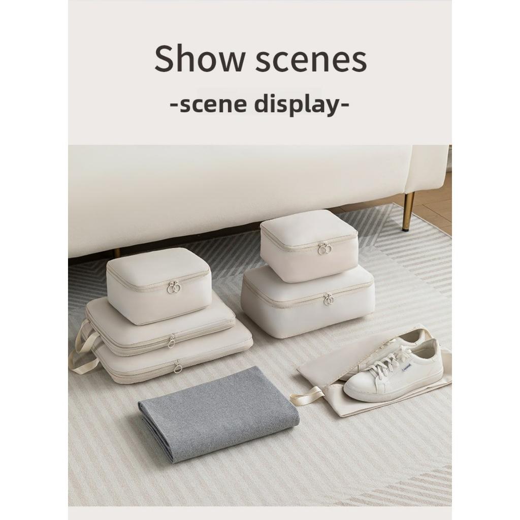 6-piece/1set Compressed Packaging Cube - Durable, Easy To Clean, Lightweight Travel Storage Bag for Luggage and Clothing , Travel Storage Bag