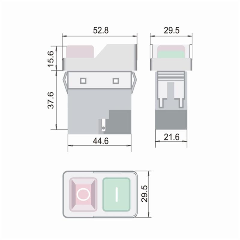 Advanced CK21 Electromagnetic Component Electromagnetic Switches PA66 Push Button Enhances Functionality of Equipment