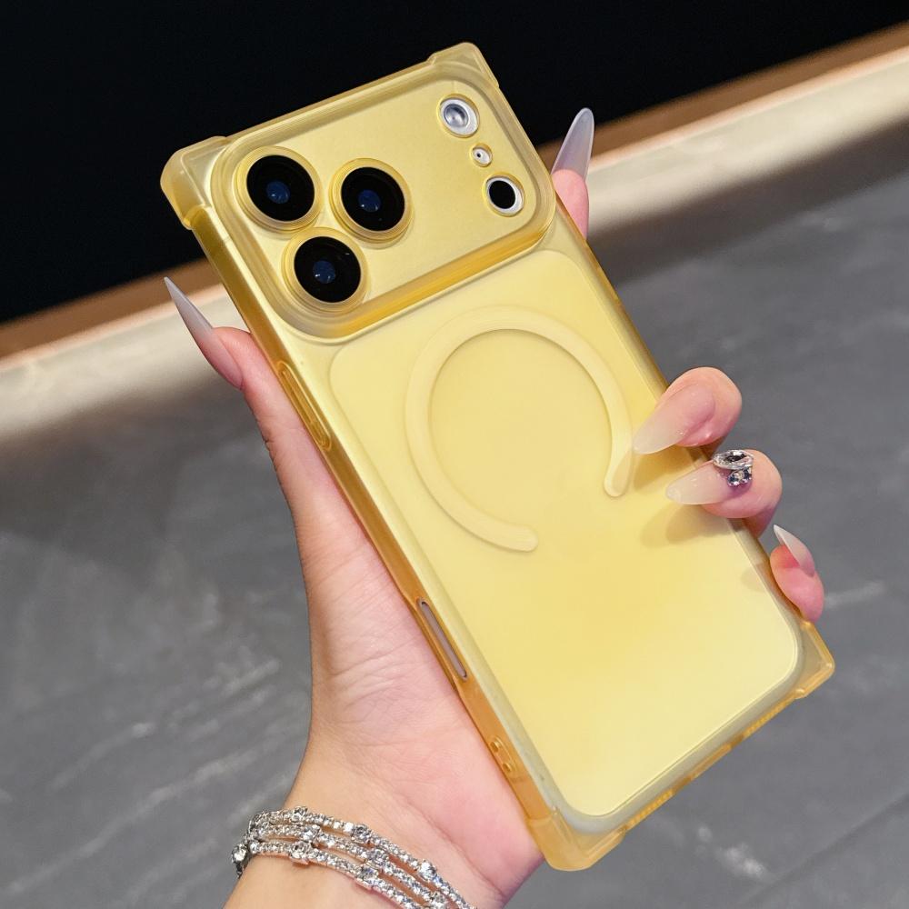 

Matte Square Anti Fall For Magsafe Phone Case For iPhone 17 Air 16 15 14 13 Plus Pro Max 17ProMax Ice Mist Magnetic Charge Cover iPhone17
