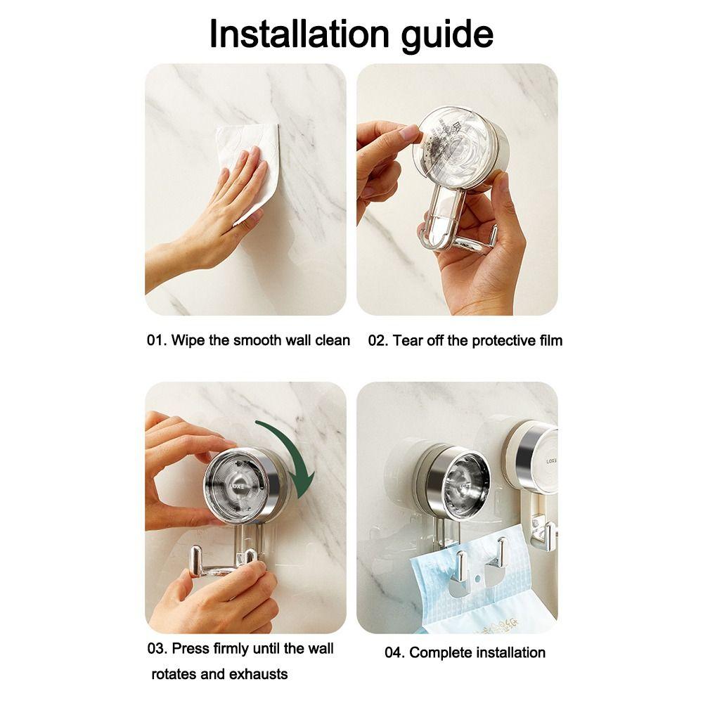 Fashion Reusable Suction Cup Hooks Multifunctional Removable Bathroom Hooks Storage Hook for Kitchen Bathroom