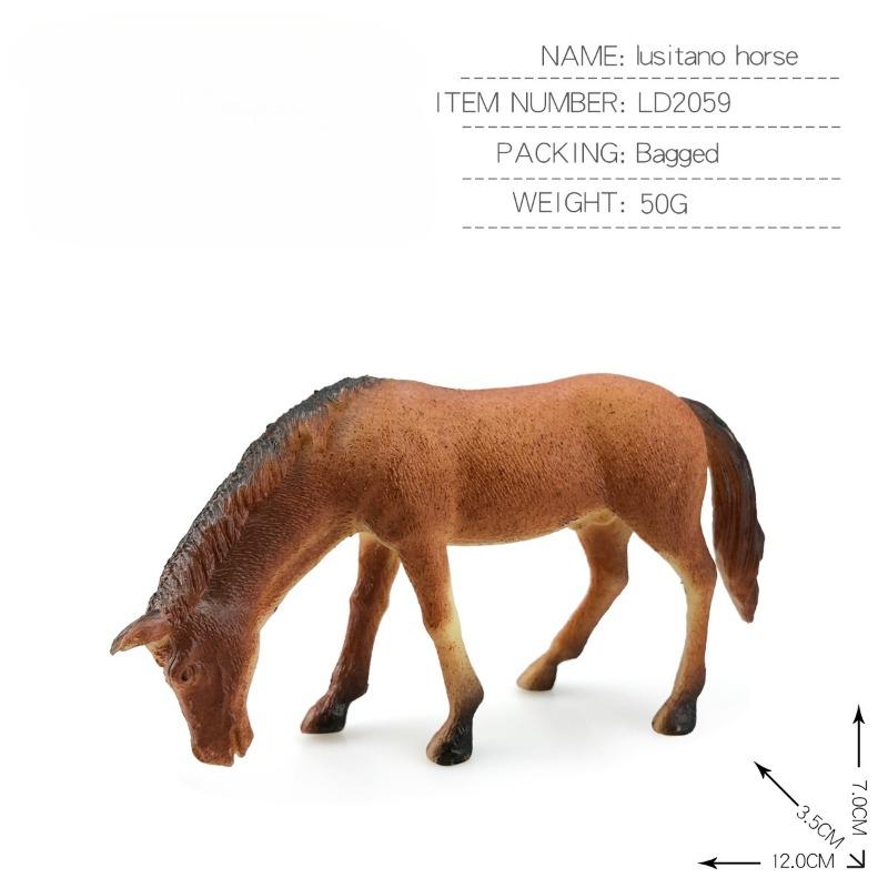 Simulated Animal Horse Models Foals Steeds Black Horses Thousand-mile Horses Wild Horses Children's Cognitive Toys Animal Model Ornaments