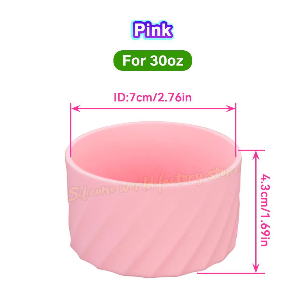 SW 40oz/30oz Silicone Cup Bottom Cover for Stanley Adventure Quencher Tumbler for IceFlow Flip Straw Water Bottle Sleeve 7.5/7CM Cup Holders 5