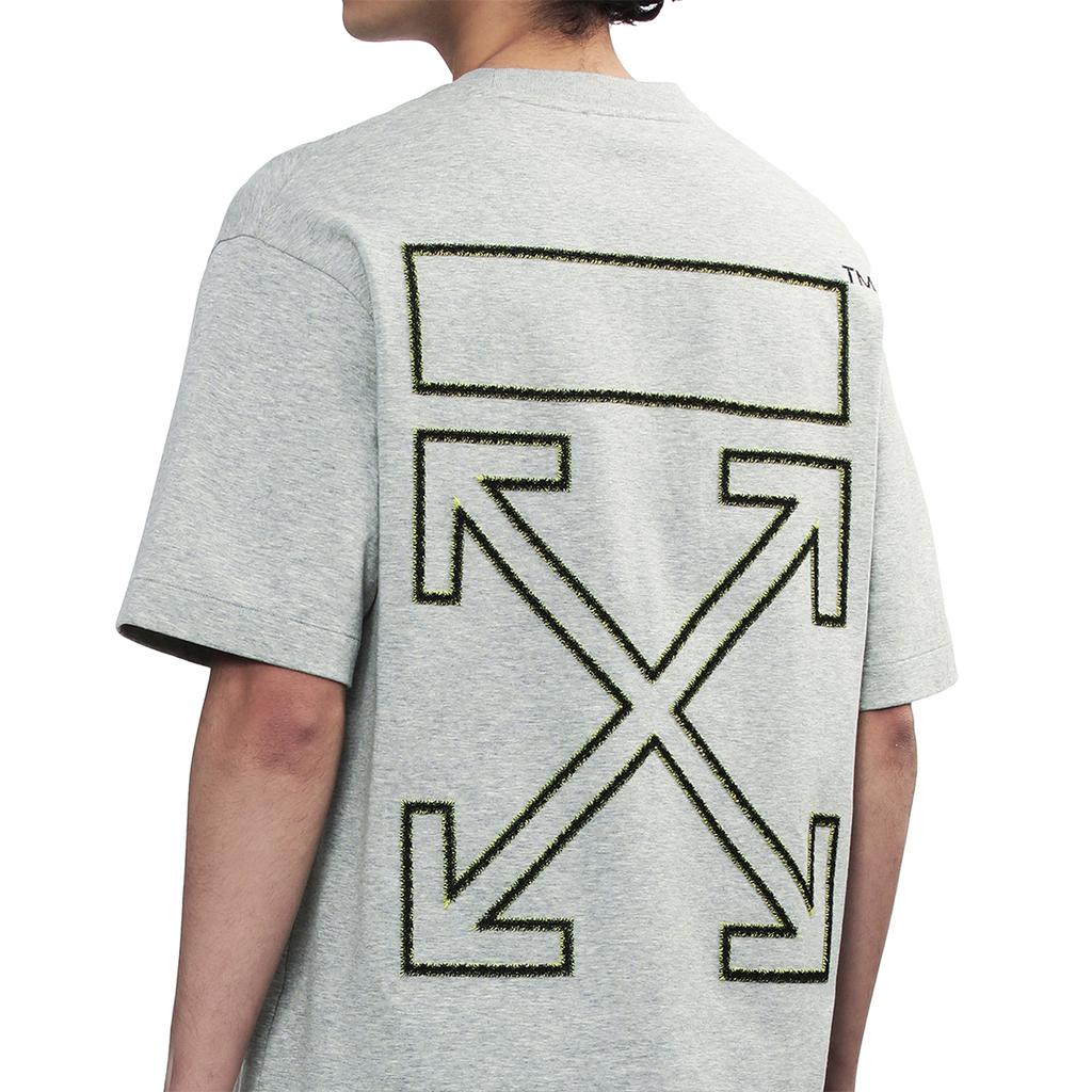 Off-White Vintage Two-Tone Random Stitch Embroidery Streetwear Versatile T-Shirt Unisex T-Shirt OFFTEGOFF052Q