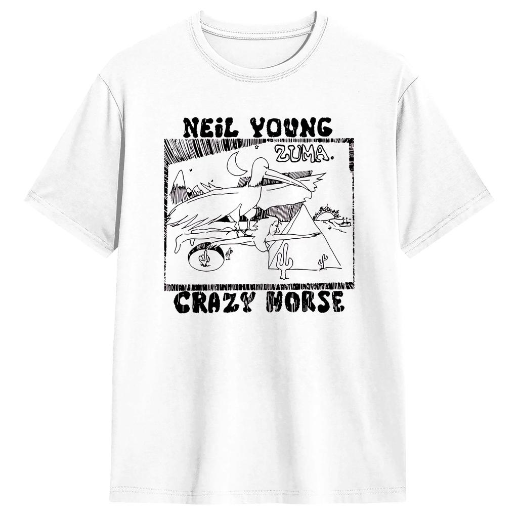 Neil Young Crazy Horse Zuma T-shirt Estiva Fresche T-shirt Cotone Girocollo Abbigliamento Oversize Manica Corta Streetwear T-shirt