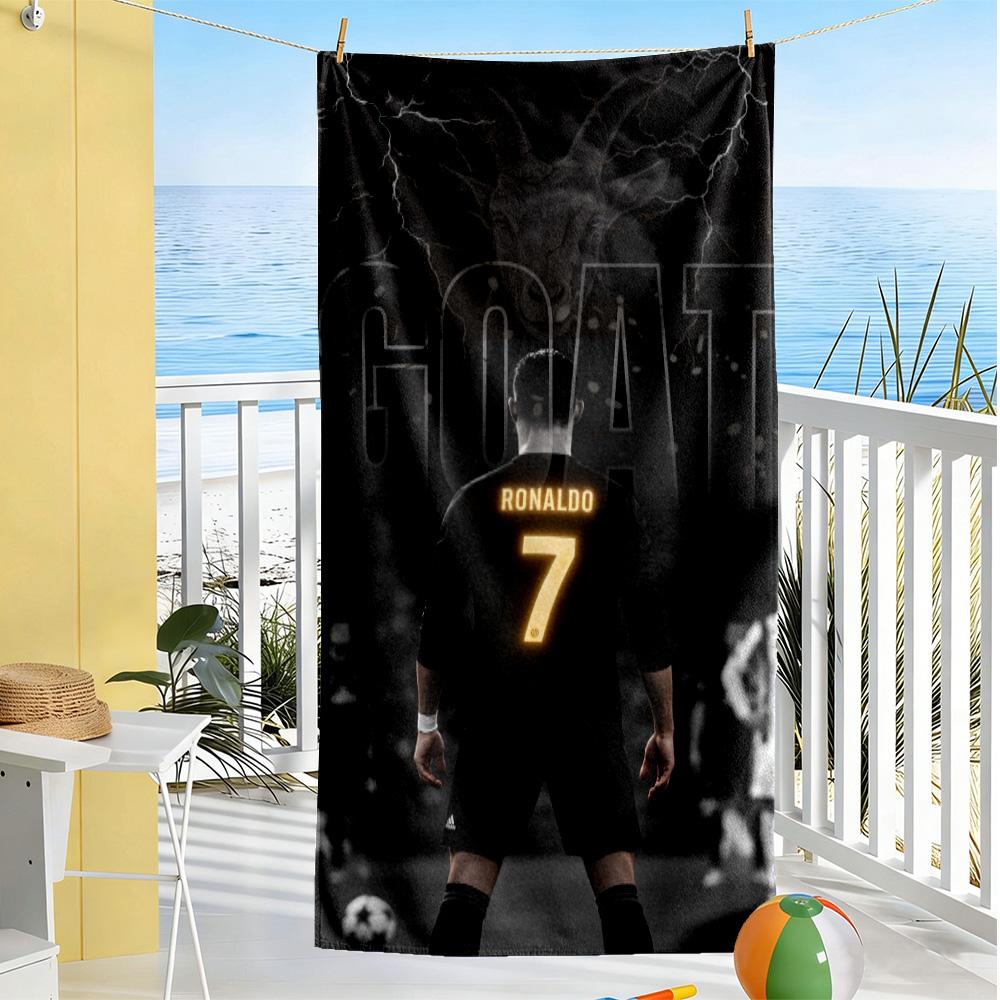 Ronaldo's Legacy Soccer Beach Towel High Absorbency & Quick-Dry Comfortable Lightweight