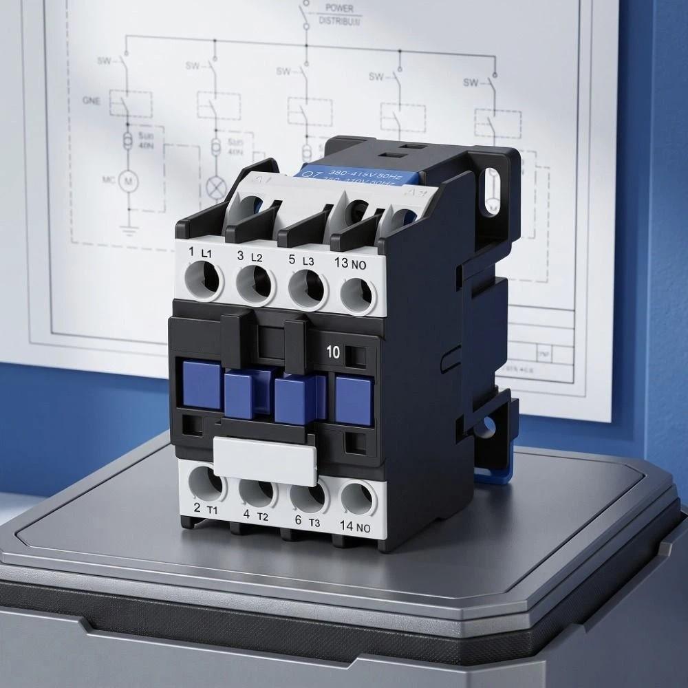 12A Rated Current AC Contactor 380V Coil Voltage Industrial Contactor Industrial Control