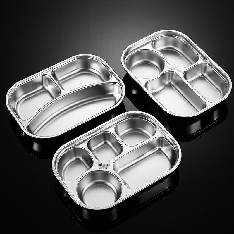 Zhishi 304 Stainless Steel Partitioned Meal Tray