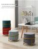 Creative Round Fabric Stool: Stylish, Soft, and Versatile for Living Room, Coffee Table, or Shoe Changing.