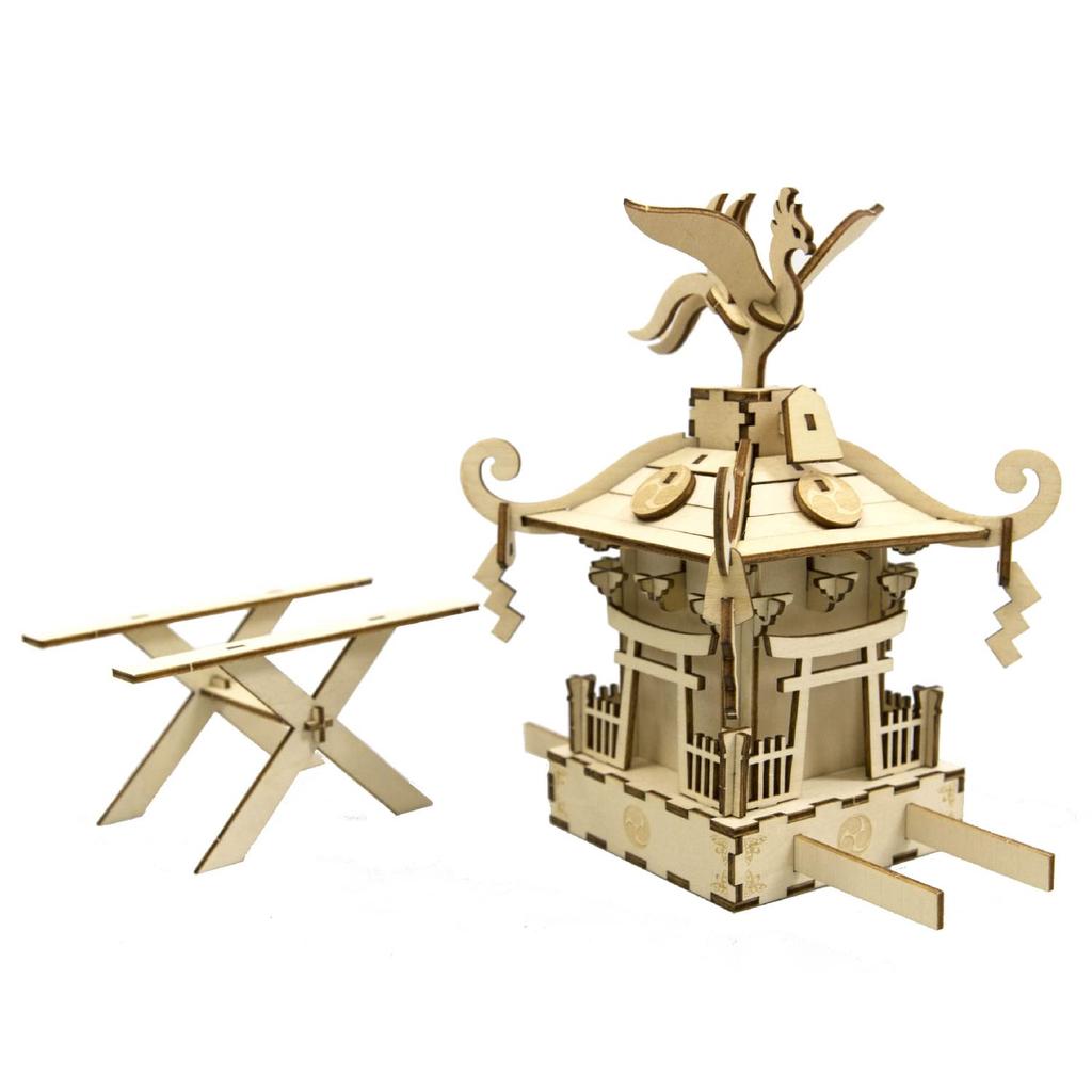 Mikoshi A wooden 3D puzzle DIY craft kit that can be enjoyed by elementary school children to adults An educational toy for boys and girls A wooden