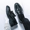 Fashion Stylish Leather Man Loafers Soft Thick Bottom Mens Casual Shoes Thick Sole Slip-on  Footwear Leisure Walk Business Dress Shoes