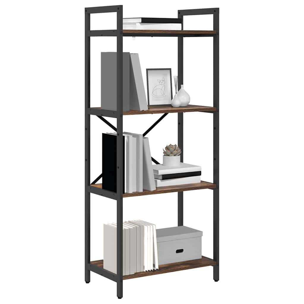 Bookshelf Smoked Oak 56 x 34 x 133.5 cm Wood Based Material