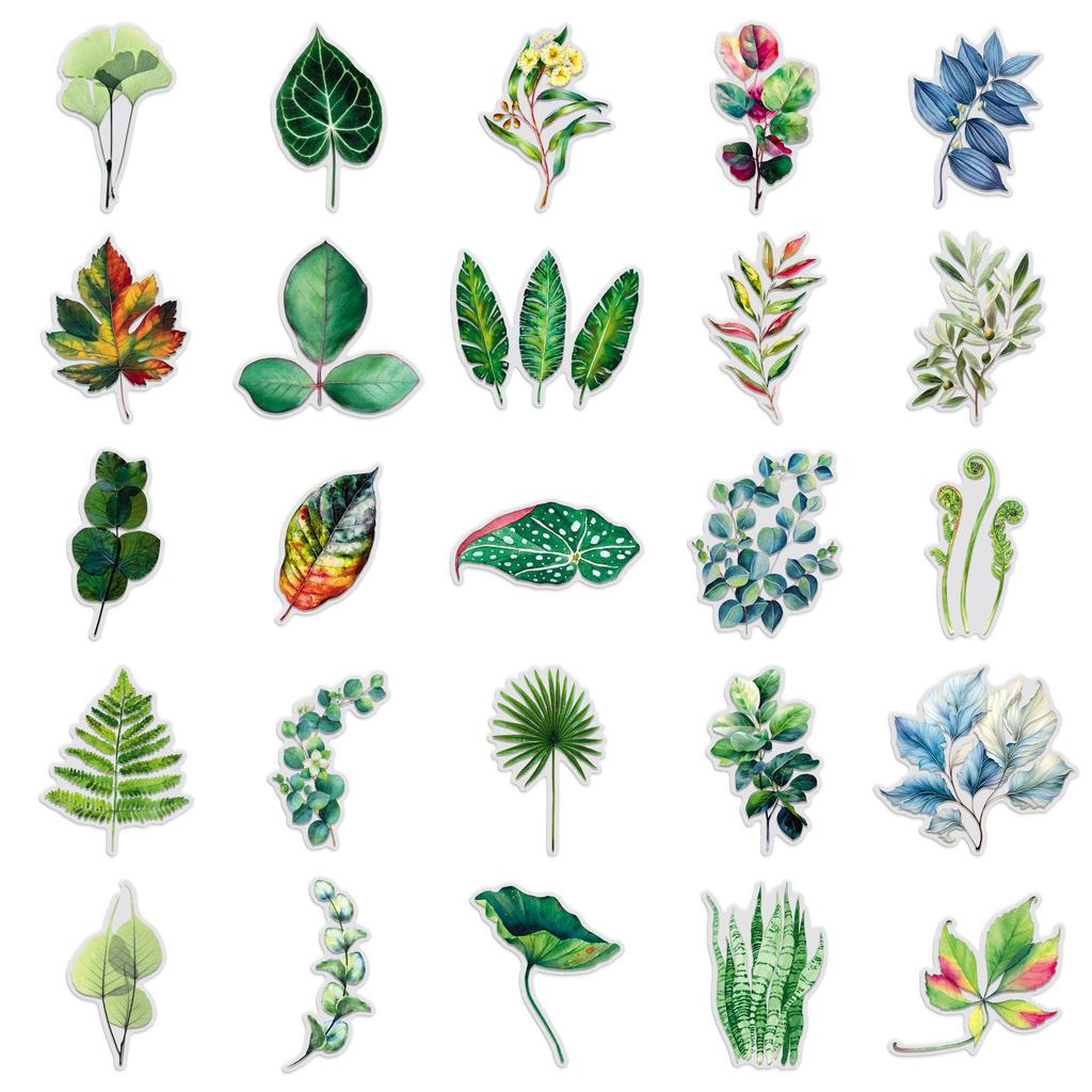 50 Creative Plant Stickers: Waterproof DIY Journal and Tea Cup Decoration