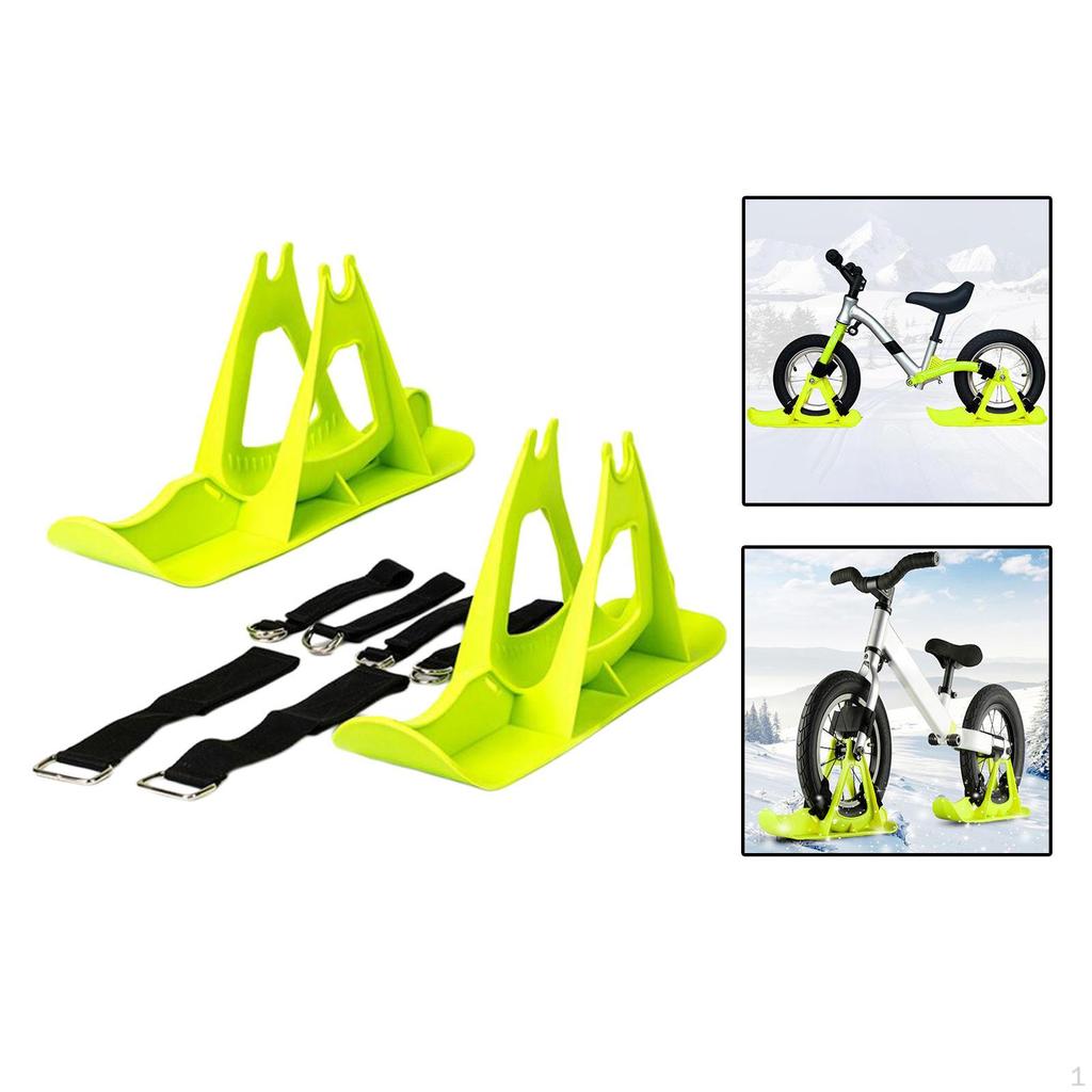 2 w 1 Sanki Narciarskie Sanie Rowerowe Narty Saniki Bez Pedałów Rowery Treningowe Uchwyt Zimowe Śnieżne Sanki dla