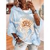Women's Plus-Size Hooded Sweatshirt, Elegant Comfortable Simple Pattern Print,Fashionable and Versatile