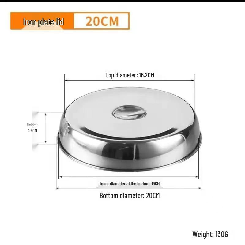 Stainless Steel Multi-Purpose Round Lid for Griddle, Grill, Pot, Bowl, Plate, Heating, Fresh-Keeping, and Vegetables