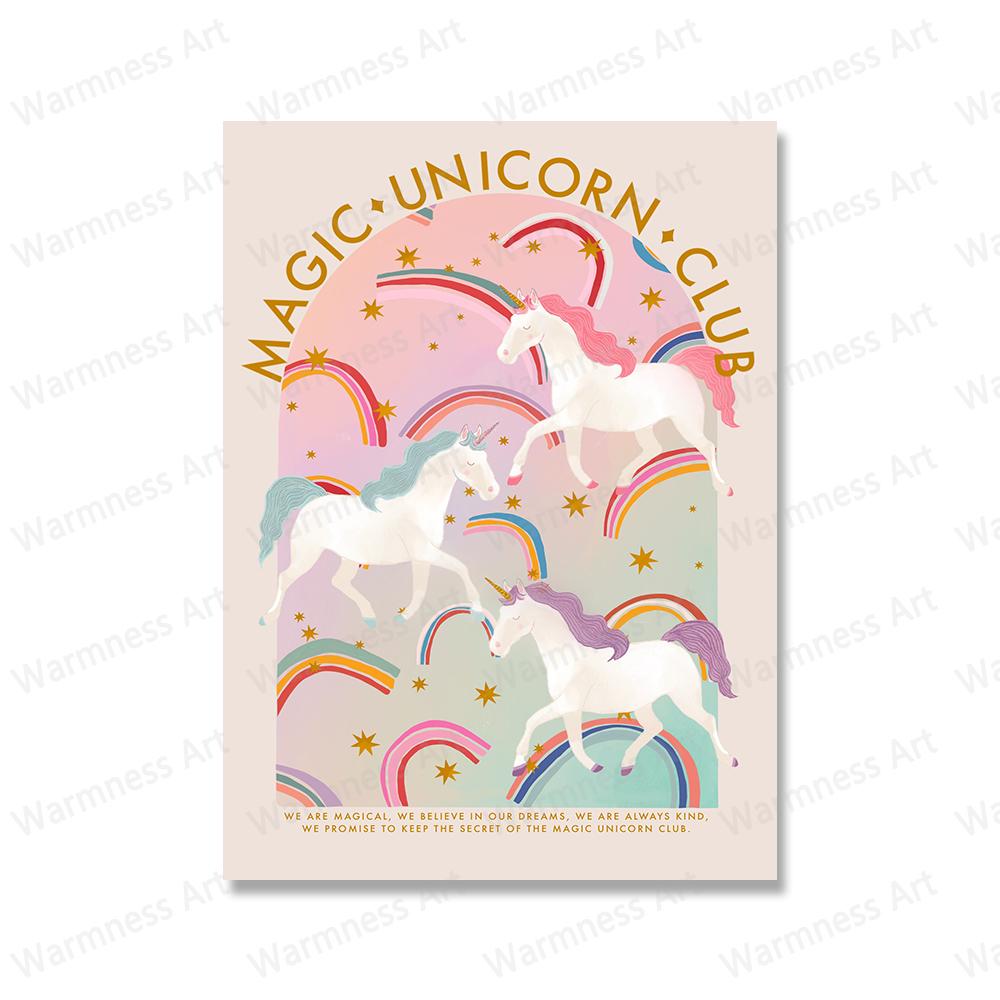 Flower Floral Mermaid Canvas Posters Nursery Wall Art Print Have a Happy Day Girl Power Quotes Painting for Kids Room Home Decor