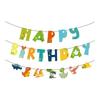 Samcos Dinosaur Birthday Banner Garland Set Happy Birthday Birthday Decoration Dinosaur Boys Party Dinosaur Theme Half Children's Party Celebration
