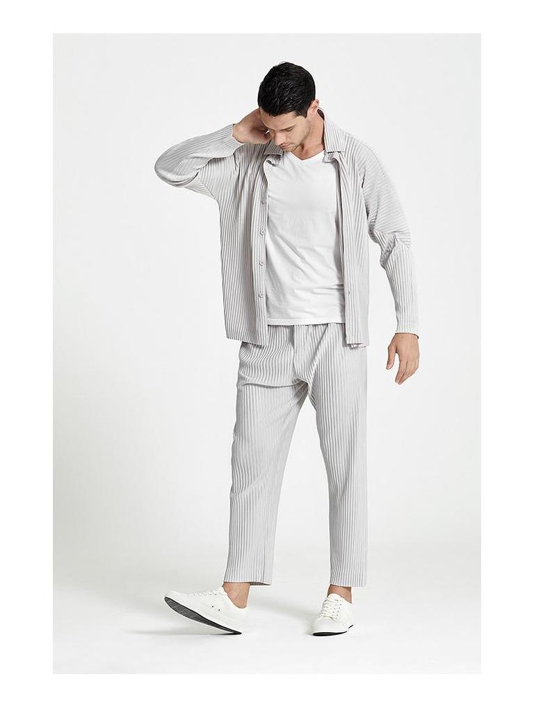 Men's Japanese-Style Loose Fit Pleated Casual Pants Summer 2021
