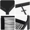 Garden Dining Set 7 pcs Black Powder Coated Steel