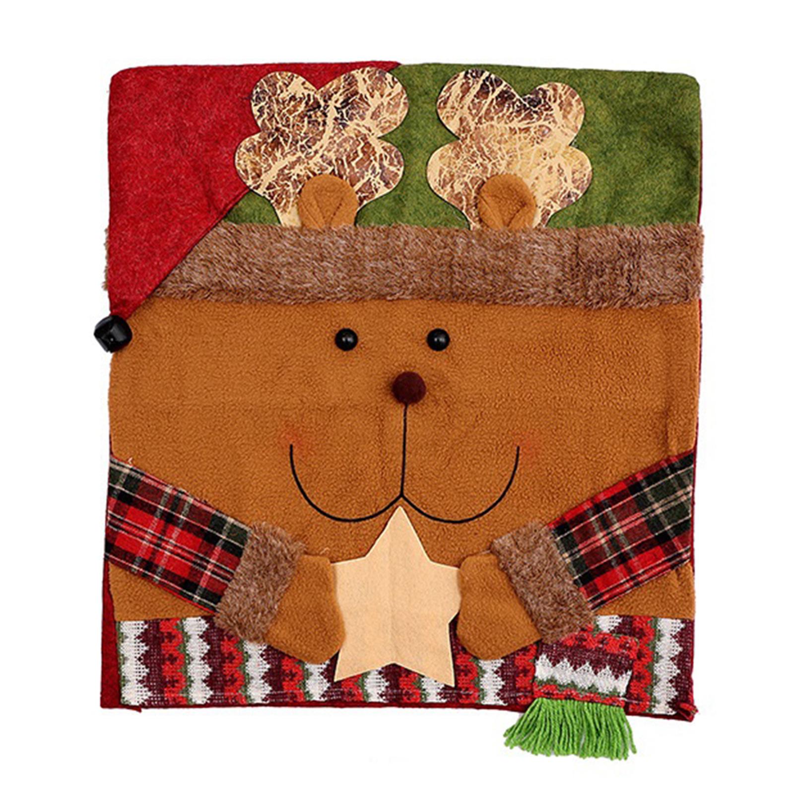 

Christmas Chair Back Covers 21.26x18.9in Dining Chair Slipcovers Chair Slipcovers Protector for Room Party Decorations