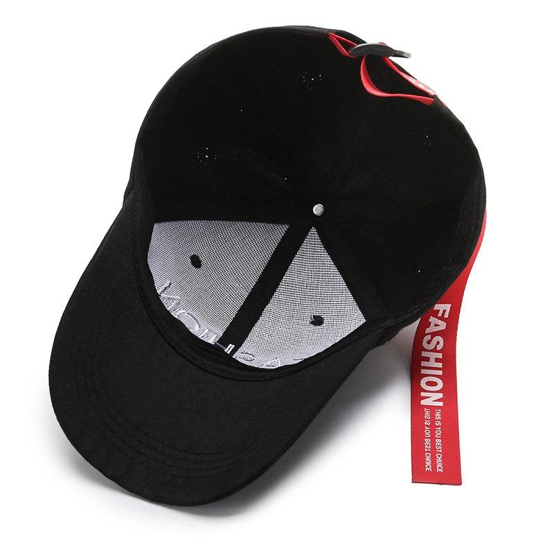 Hat Spring and Autumn New Embroidery Ribbon Baseball Cap Personalized Peaked Hat Outdoor Sun Hat Travel Hat Couple Hat