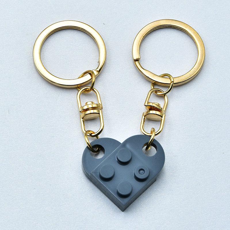 Colorful Detachable Heart Keychain Pendant Gift