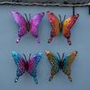 4Pcs Cute Butterflies Sculpture Ornaments Iron Animal Statues  Wall Background